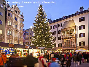 Christmas market under the Golden Roof in Innsbruck