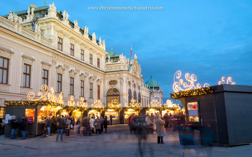 Christmas market at the Belvedere Palace, Vienna
